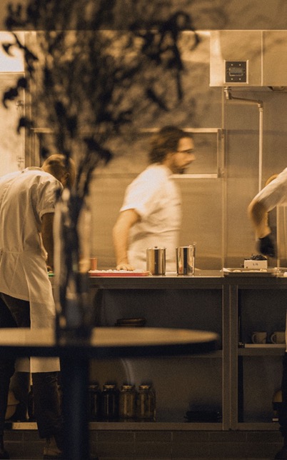 Inside the kitchen